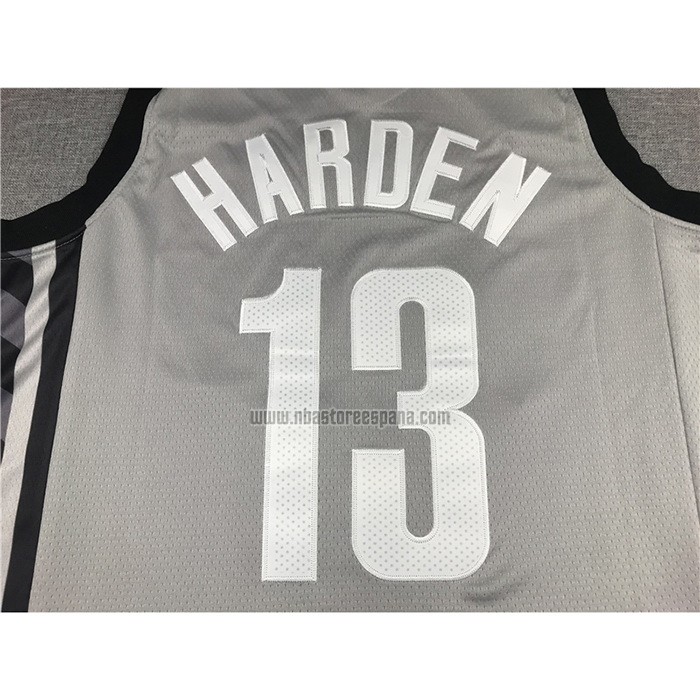 Camiseta Brooklyn Nets James Harden NO 13 Statement 2020 Gris